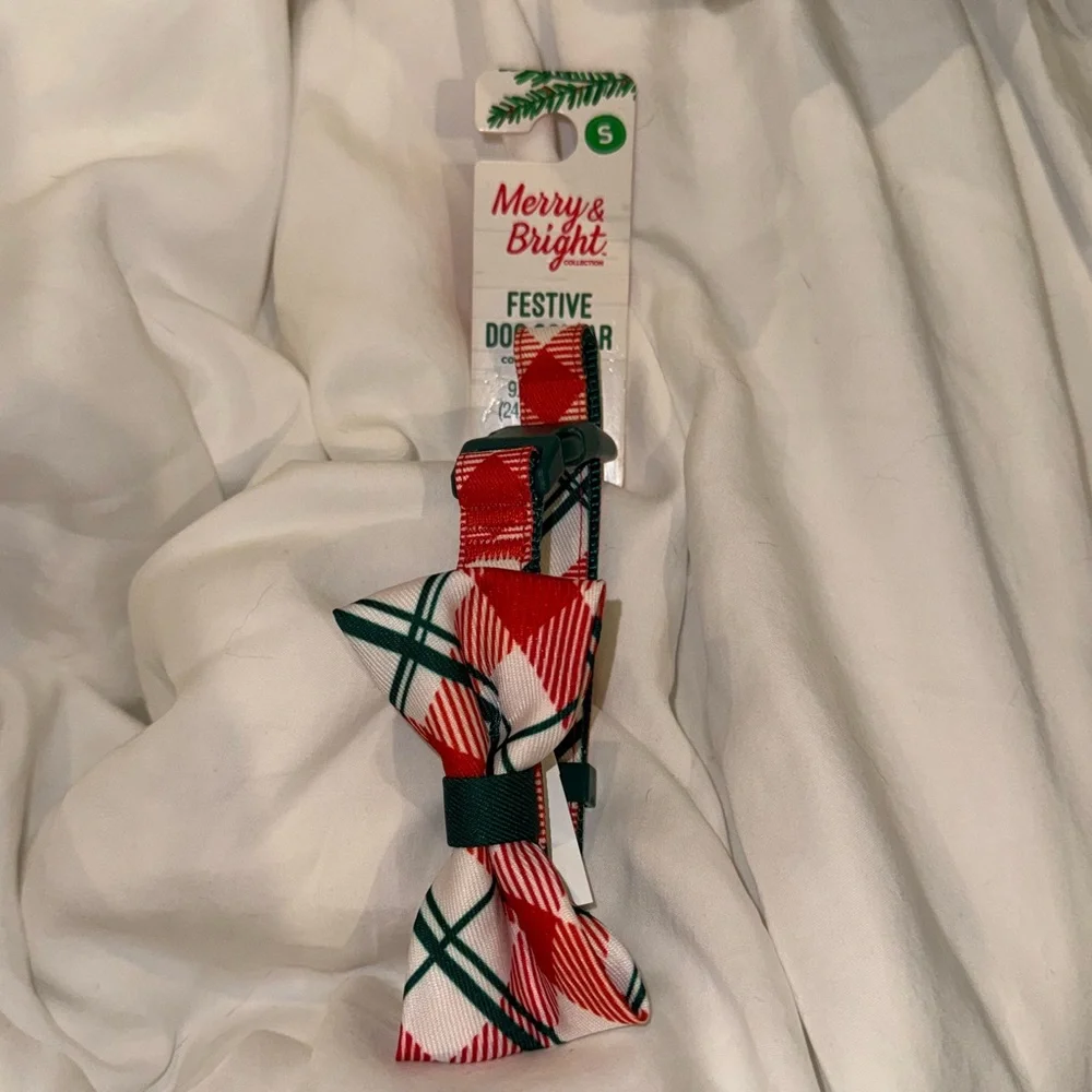 NWT Merry & Bright Plaid Dog Collar Christmas Buffalo Plaid 2023